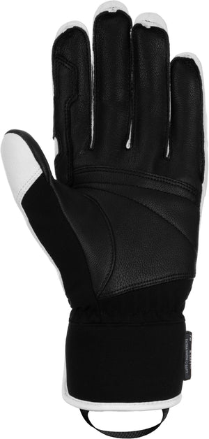 Mens' Alpine White-Black winter gloves Reusch Pro RC, back view