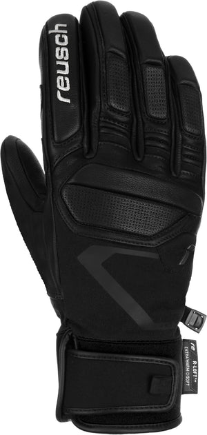 Mens' Alpine Black-White winter gloves Reusch Pro RC, front view