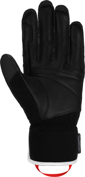 Mens' Alpine Black White Fire Red winter gloves Reusch Pro RC, back view