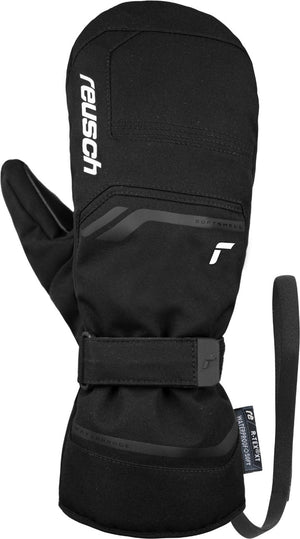 Mens' Alpine black-white winter gloves Reusch Primus R-TEX® XT Mitten, front view