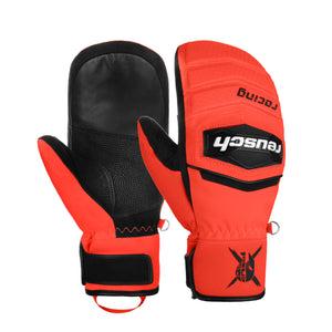 Racing winter gloves Reusch Worldcup Warrior R-TEX® XT Junior Mitten, front and back view
