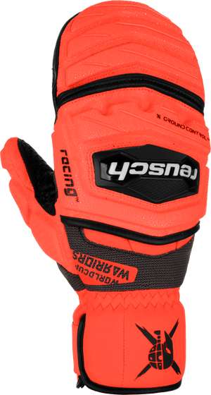 Racing red-black winter gloves Reusch Worldcup Warrior GS Mitten 2.0, front view