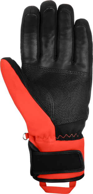 Racing red-black winter gloves Reusch Worldcup Warrior R-TEX® XT, back view